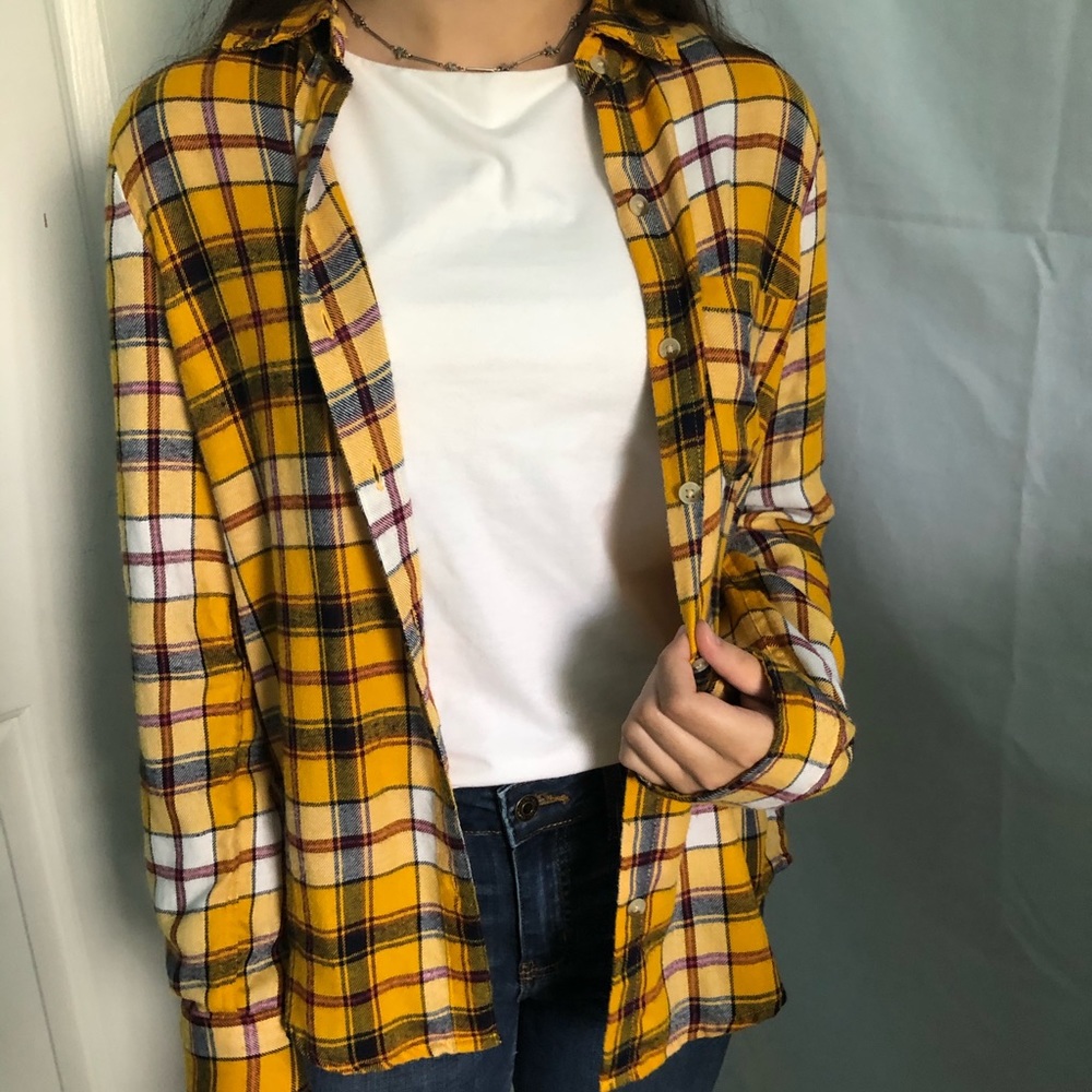 Yellow and White Flannel